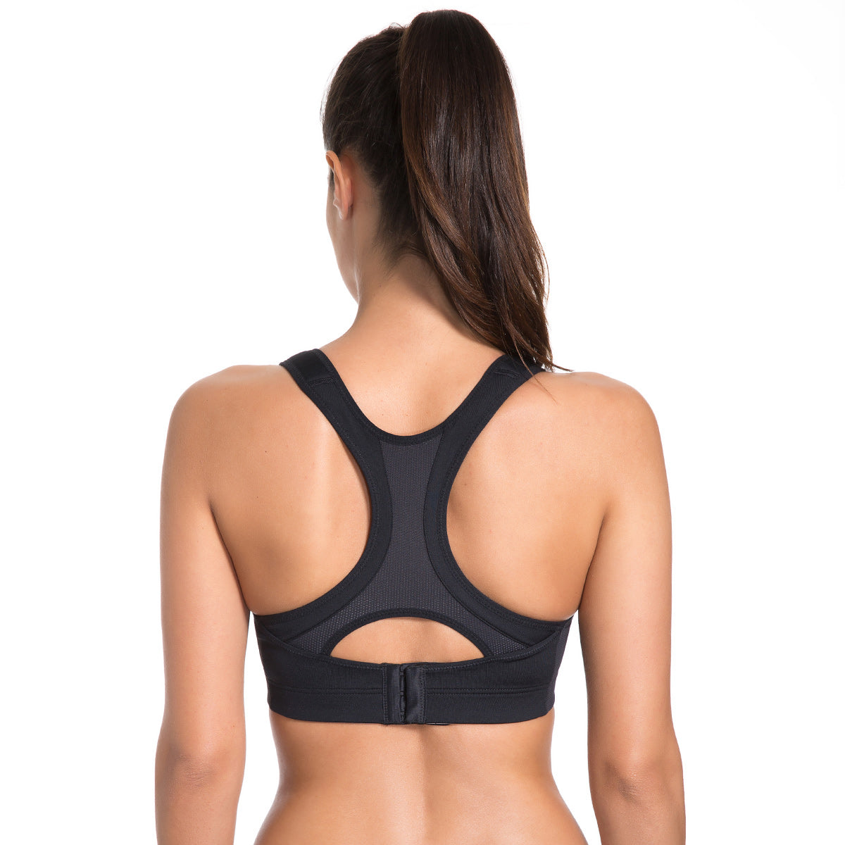 High Impact Mesh Insert Wireless Running Bra-2