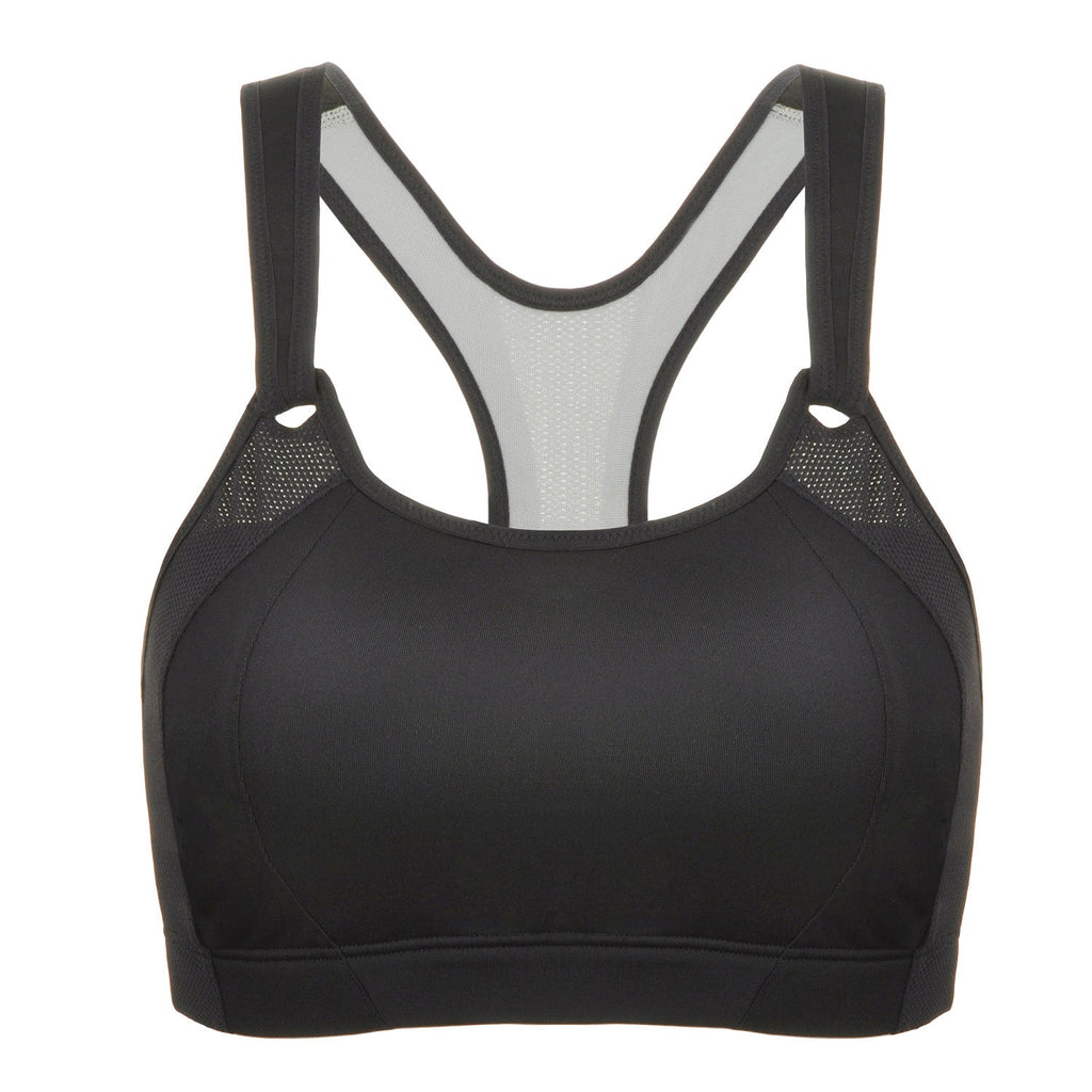 High Impact Mesh Insert Wireless Running Bra-3