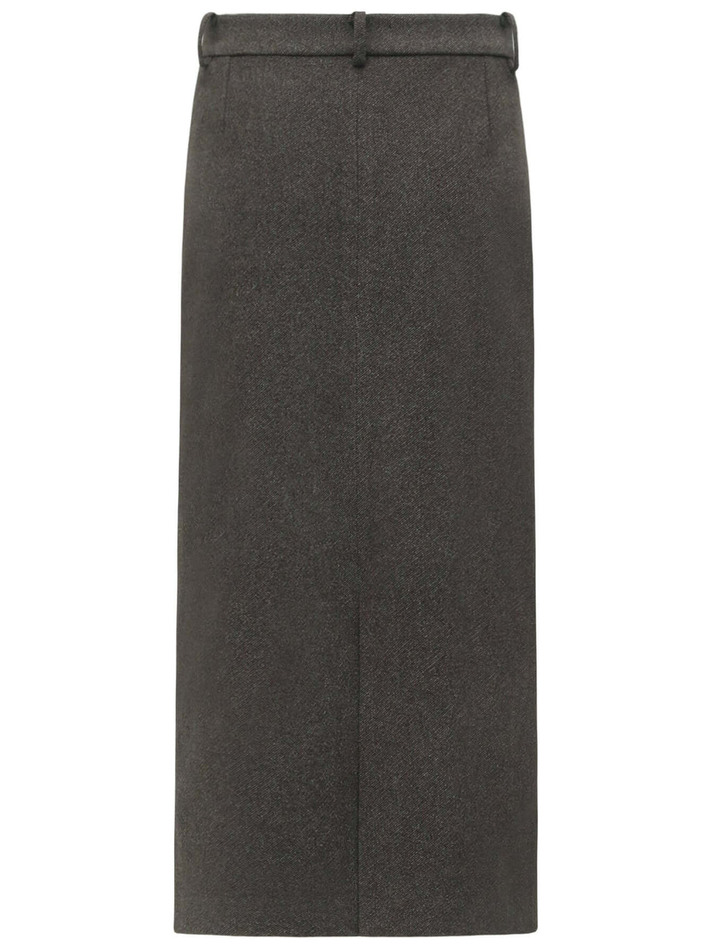 High-waisted Modern Charcoal Midi Skirt for Winter-4