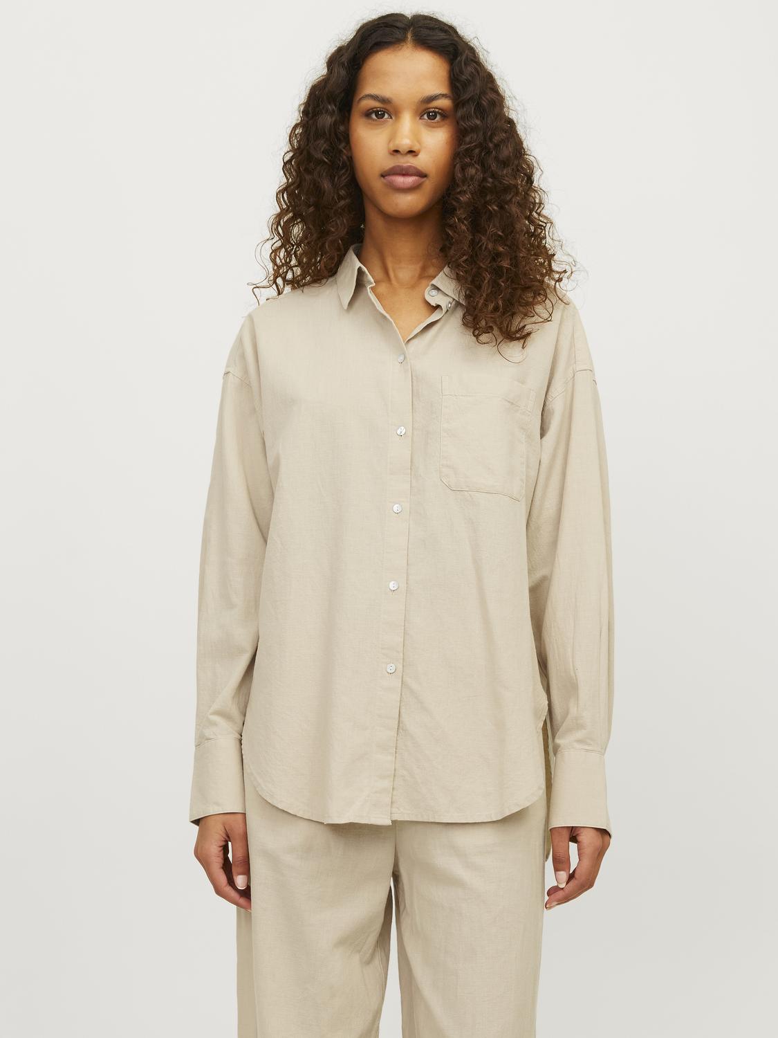 JAMIE LS LINEN BLEND SHIRT