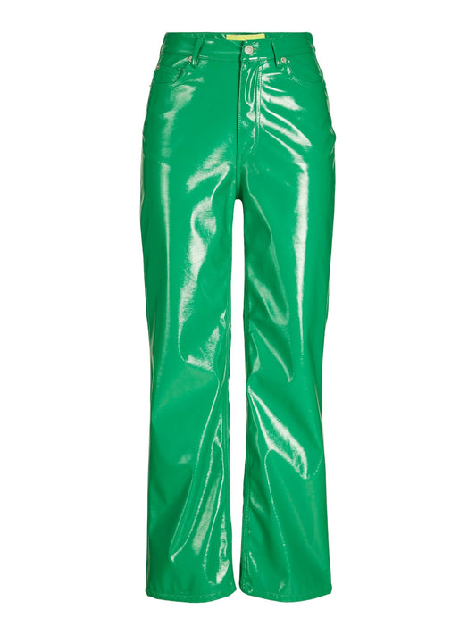 KENYA HW STRAIGHT FAUX LTH PANT