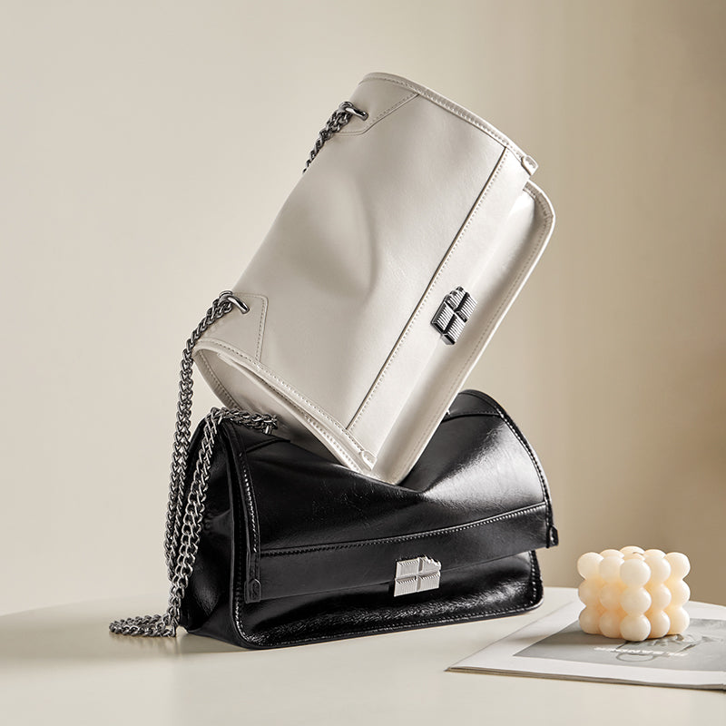 Large-Capacity Calf Leather Work Commute Bag-1