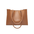 Large Capacity Leather Commuter Tote Bag-0