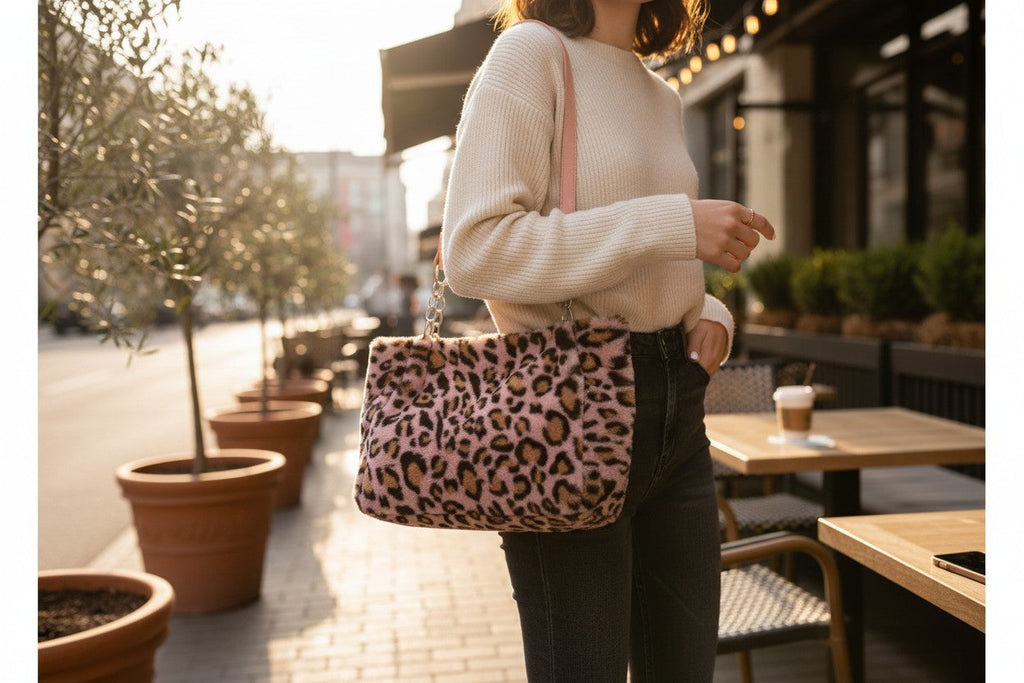 Handgemalte Leoparden – Trendiges Gewand mit Kedjedetalj 