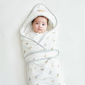 Lively Tiger Comfort Cotton Baby White Swaddle Wrap-0