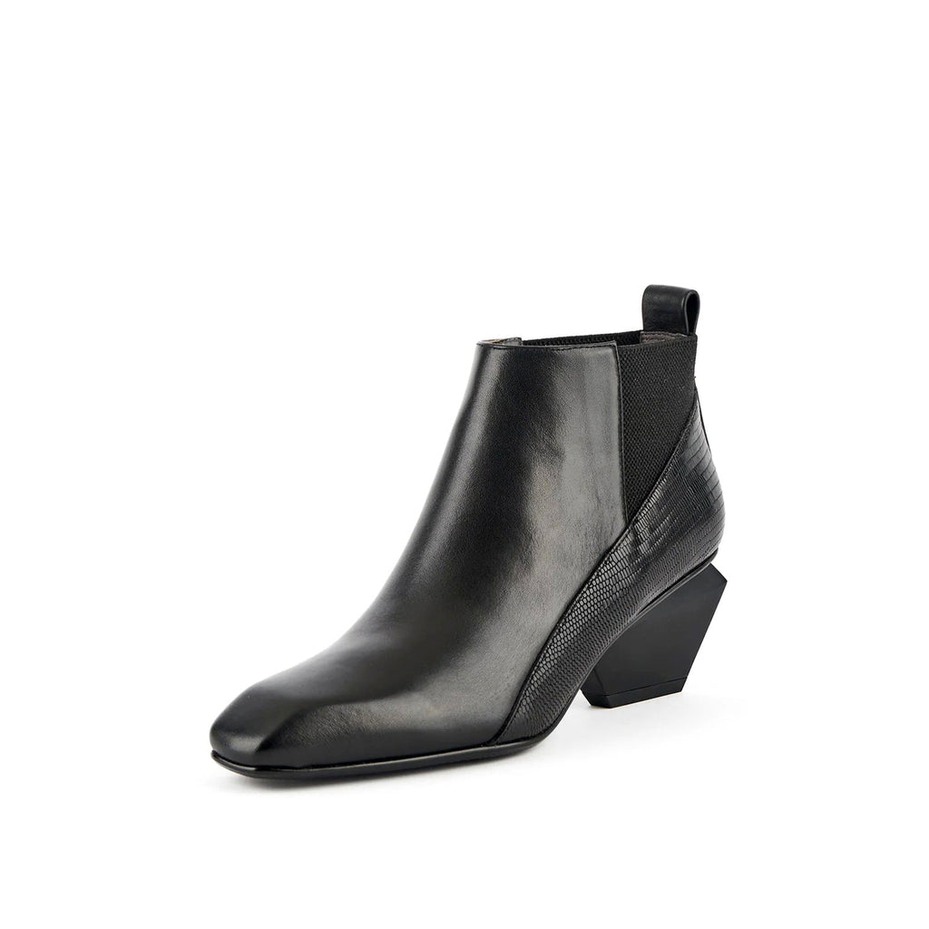 Low Ankle Textured Leather Boots-1