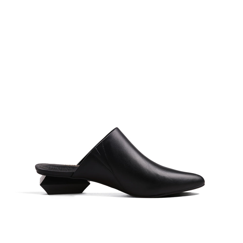 Low Heel Leather Mules-2