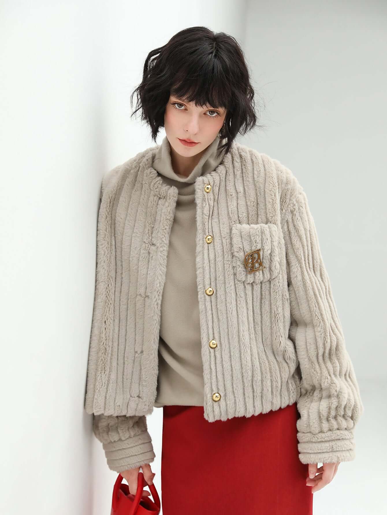 Luxurious Ash Faux Fur Jacket-0