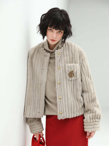 Luxurious Ash Faux Fur Jacket-0