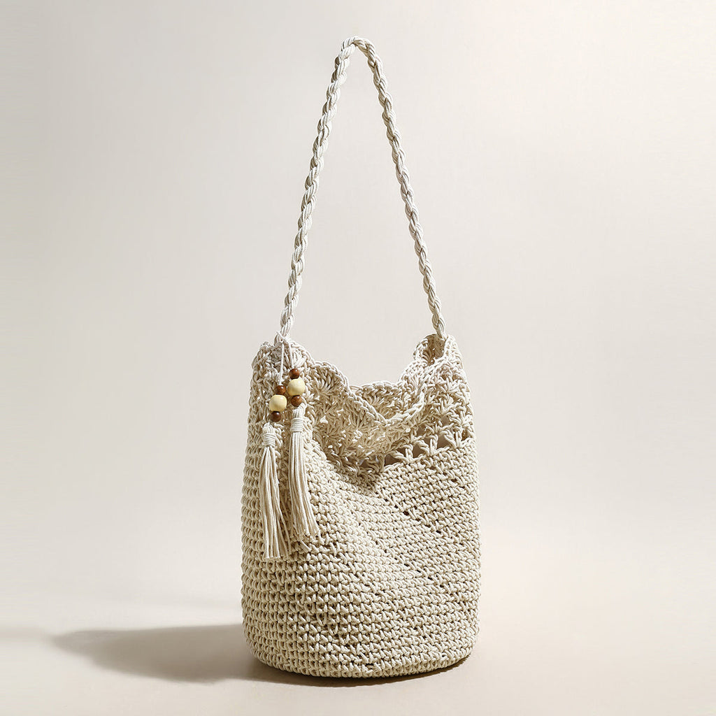 Macrame Beach Tote Bag-1