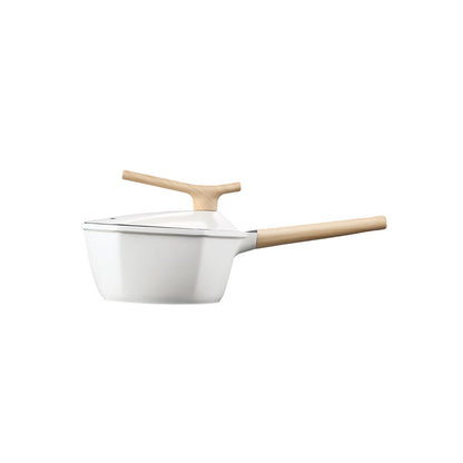 Maple Leaf 18cm White Non-stick Milk Pot - A Touch of Elegance in Your Kitchen-0