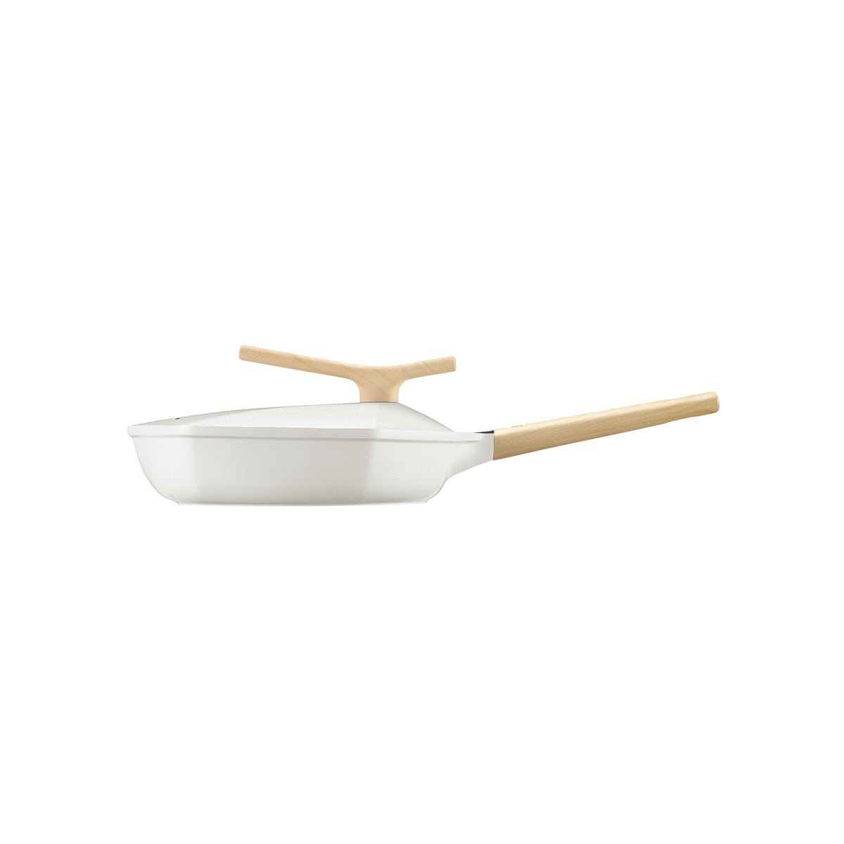 Maple Leaf 24cm White Non-stick Frying Pan - A Touch of Maple Elegance-0