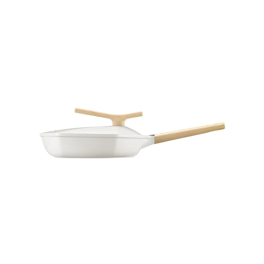Maple Leaf 24cm White Non-stick Frying Pan - A Touch of Maple Elegance-0