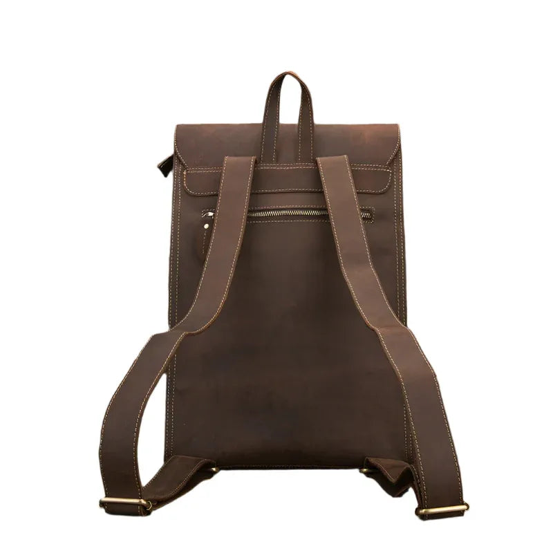 Men's Casual Leather British Backpack