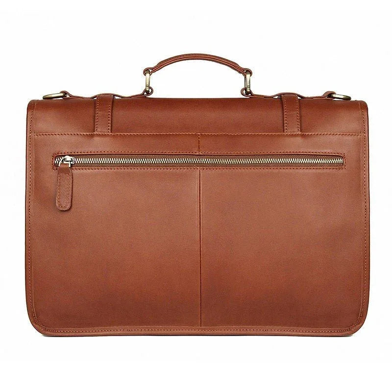 Men's Exquisite Leather Briefcase Shoulder Bag