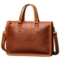 Men's Leather Briefcase Computer Shoulder Bag