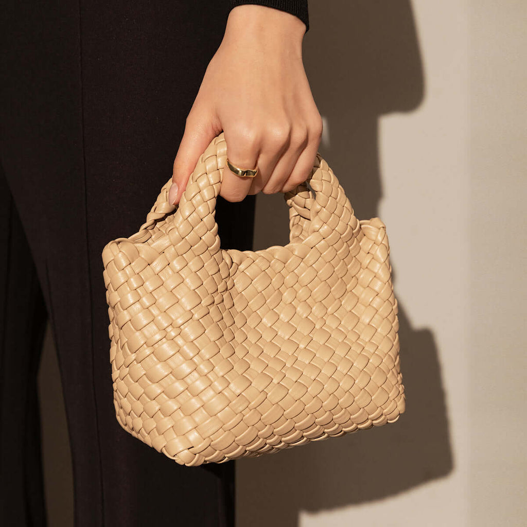 Mini Woven Top Handle Bag-0