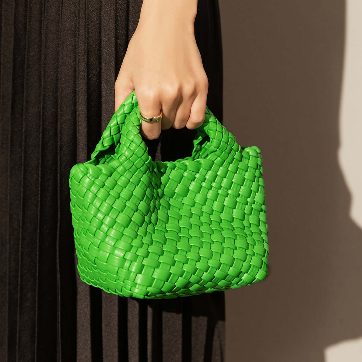 Mini Woven Top Handle Bag-4