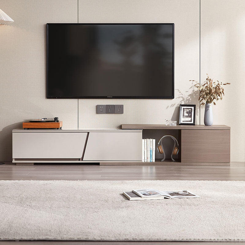 Modern Grey Extendable Entertainment Unit TV Console-0