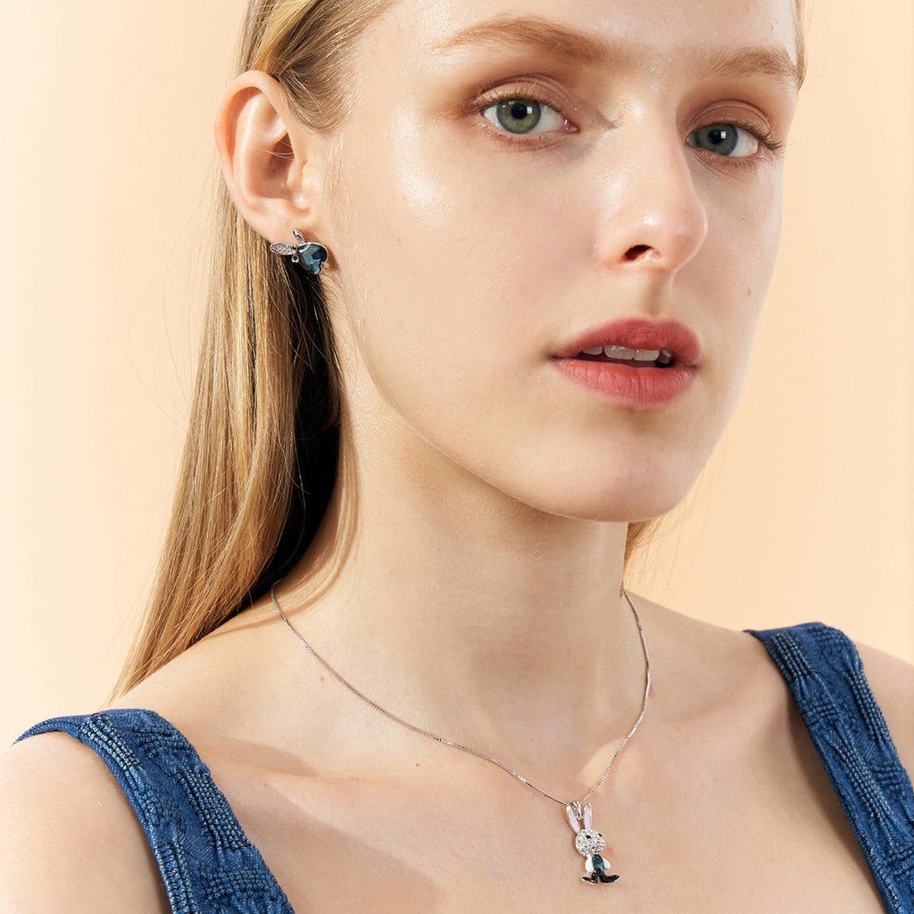 Mr. Bunny Pendant Silver Necklace-1