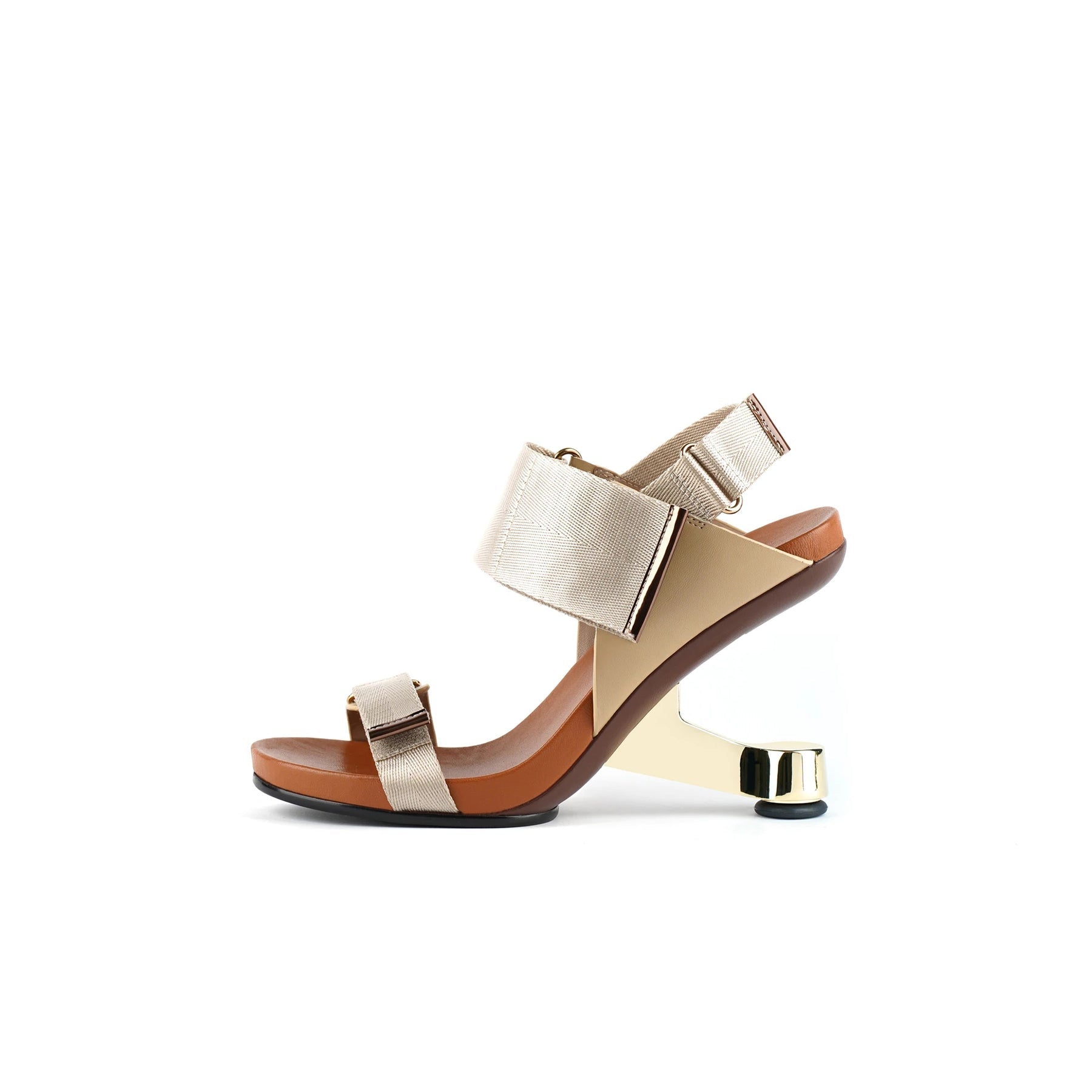 Futuristic Multi-Strap Heel-Less Sandals-0