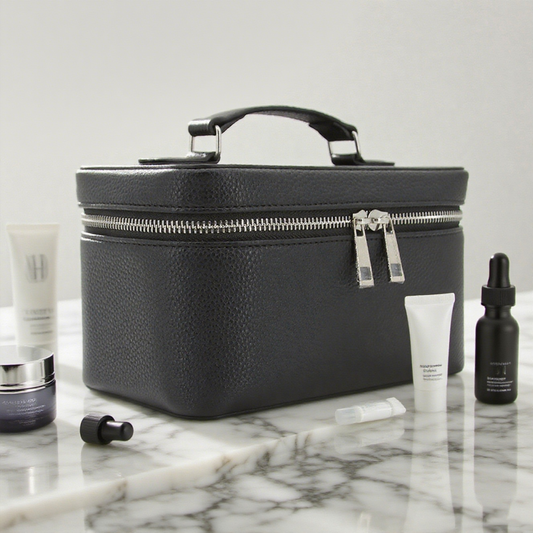 Necessär & Sminkväska – Lyxig toalettväska i läderlook (stor)
