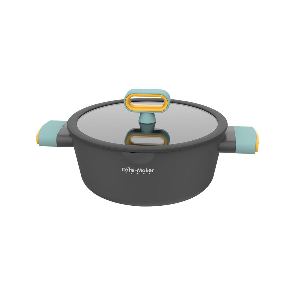 Nordic Starry Stone 24cm Black Non-stick Soup Pot - Minimalist Elegance for Your Kitchen-0