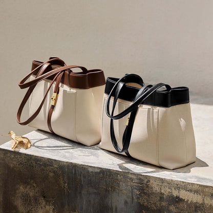 Oregon Metro Leather Buckle Strap Tote Bag-1