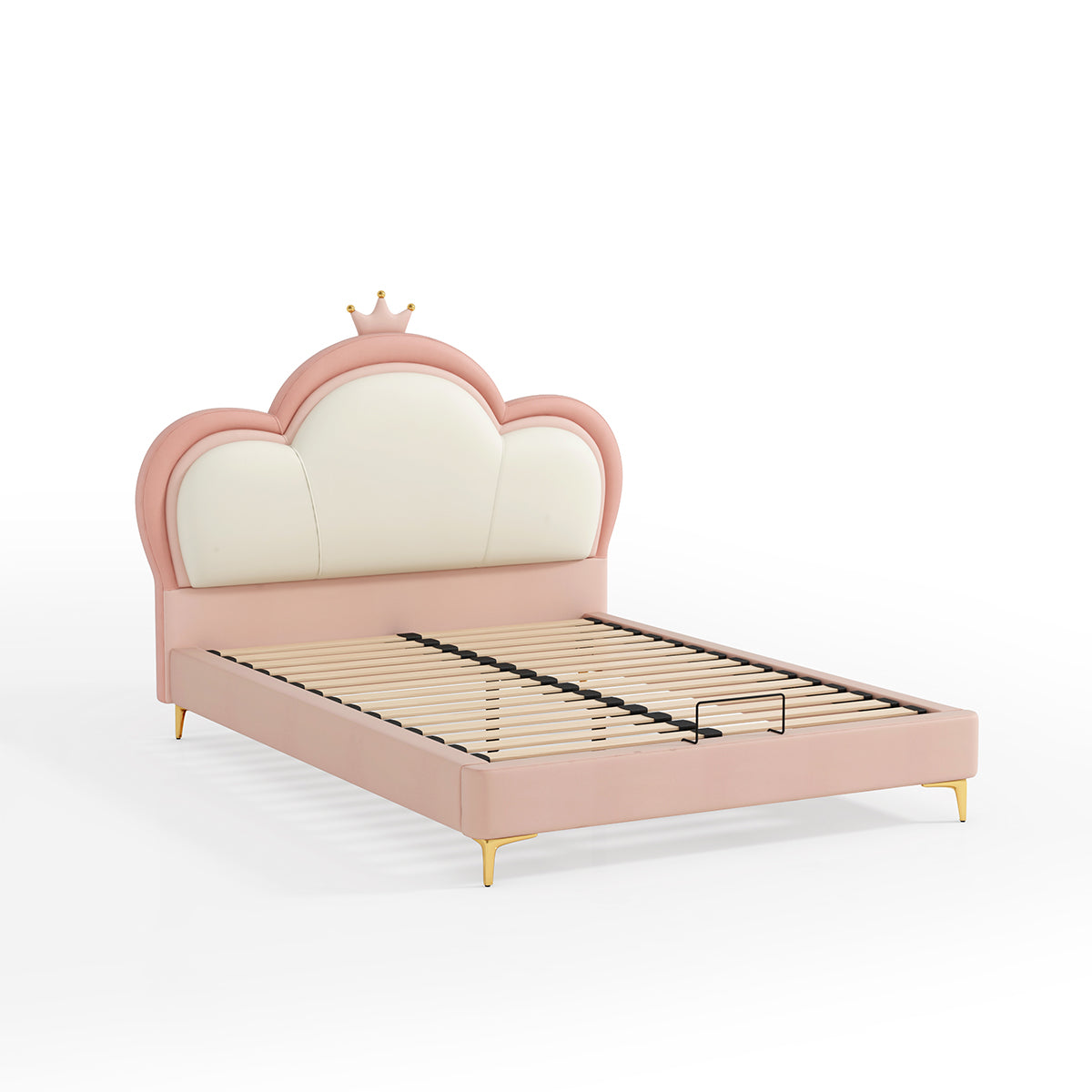 Pink Cloud Princess Bed with Mattress-3