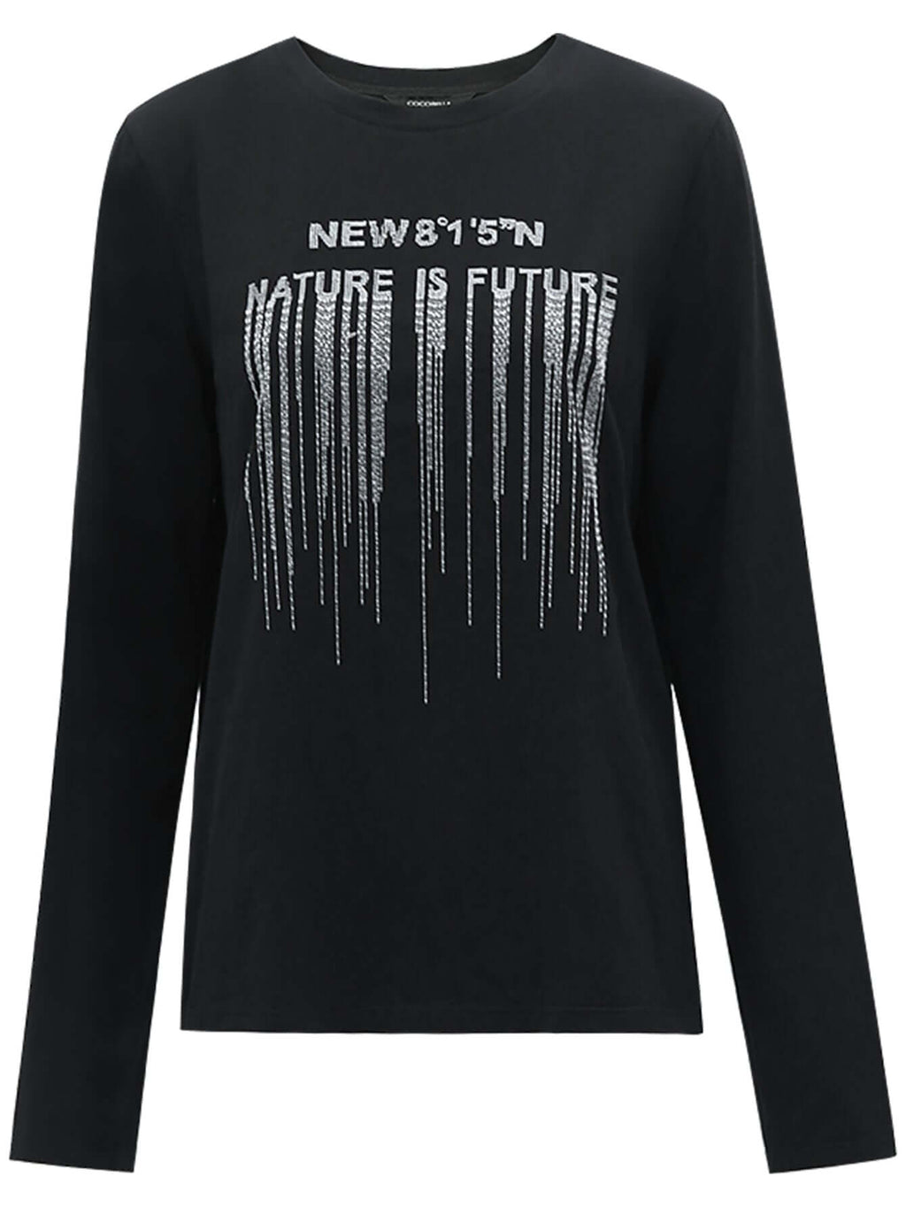 Printed Black Long Sleeve NATURE IS FUTURE-3