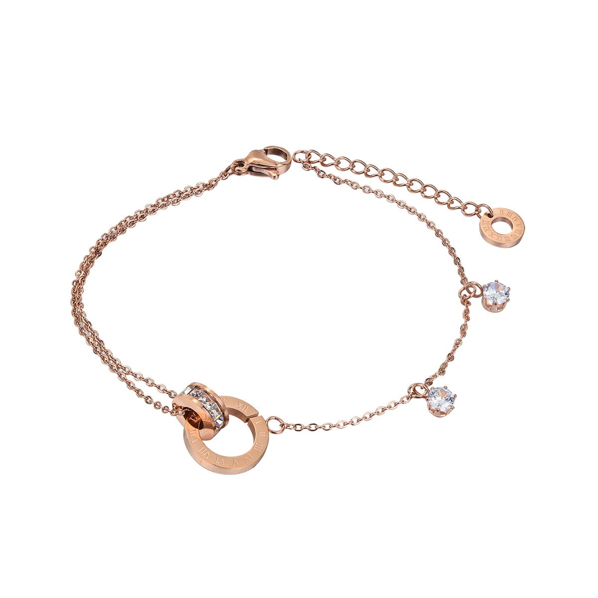 Roman Digitals Rose Gold Bracelet-0
