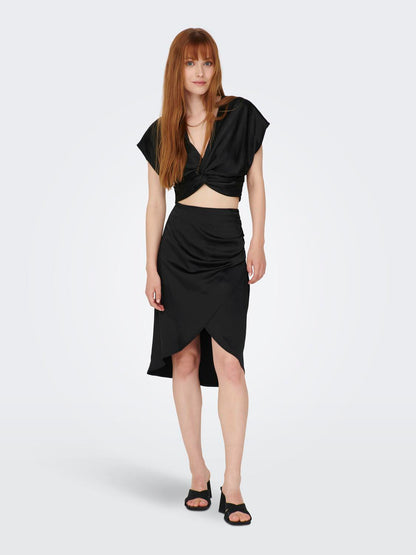 RUBY HW RUCHING BELOWKNEE SKIRT