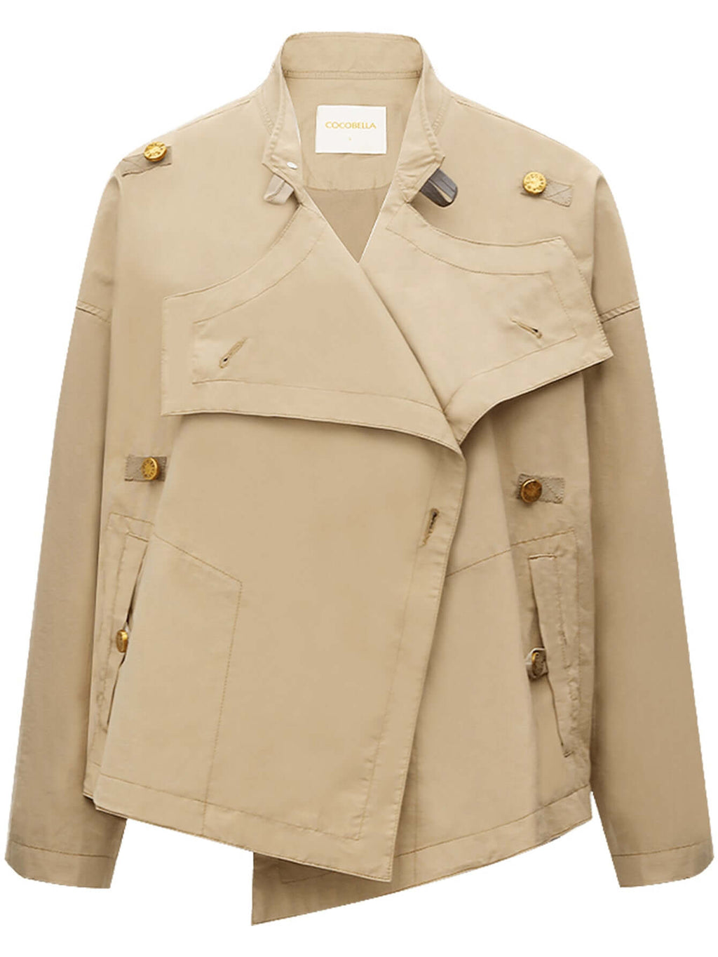 Short Khaki Trench Coat-3