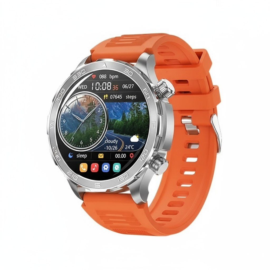 Intelligente Uhr – Bluetooth-kompatibel, AMOLED-HD-Bildschirm, Pulsmessung, NFC, IP68-Unterstützung, GPS