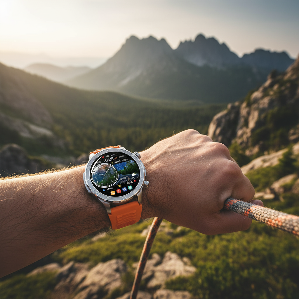 Intelligente Uhr – Bluetooth-kompatibel, AMOLED-HD-Bildschirm, Pulsmessung, NFC, IP68-Unterstützung, GPS