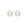 Snowy Camellia White Earrings-0