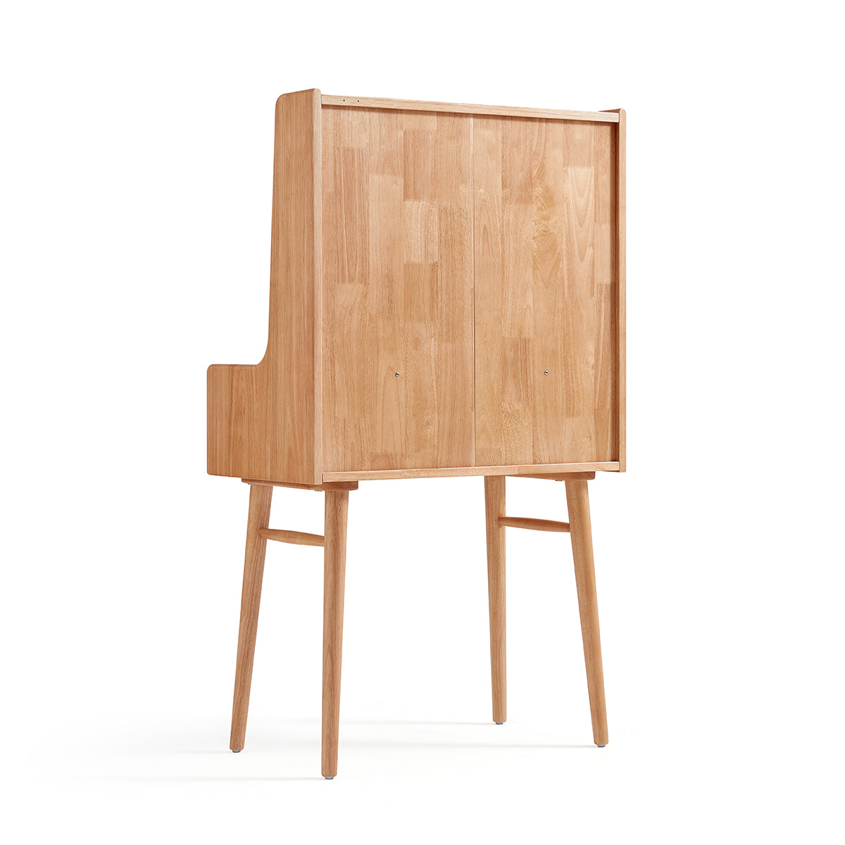 Solid Wood Dressing Table with White Stool Set-3