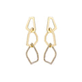 Space Links Gold Earrings-0