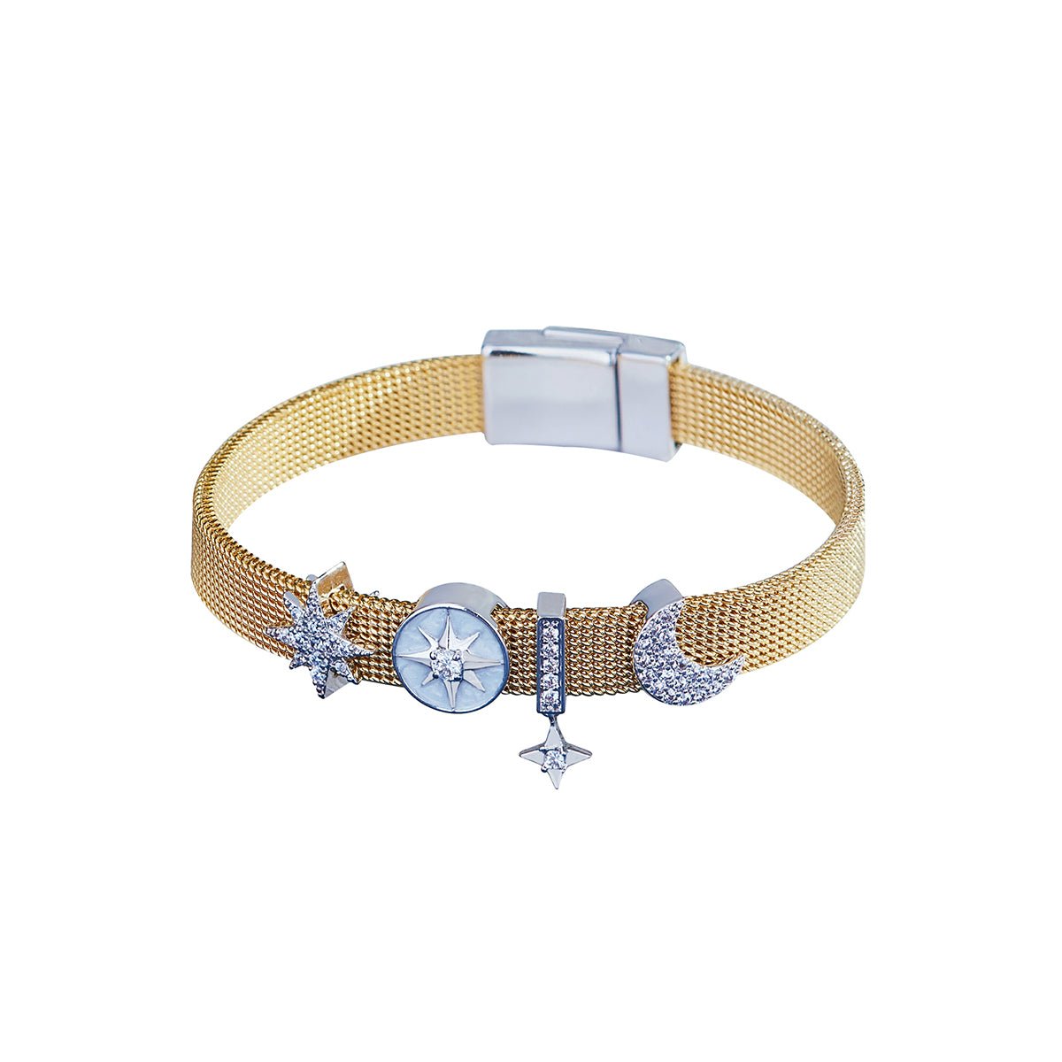 Star-Moon Compass Gold Bracelet-0