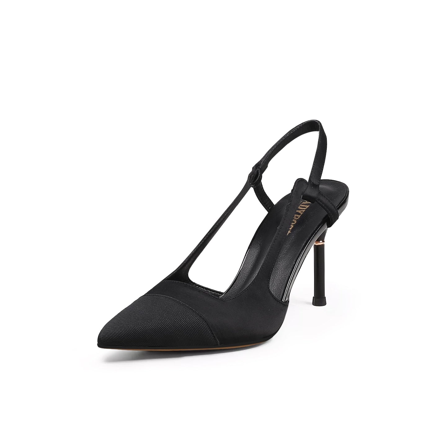 Suede Cap Classic Slingback Kitten Pumps-1