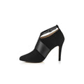 Suede Harnessed Ankle Boots-0
