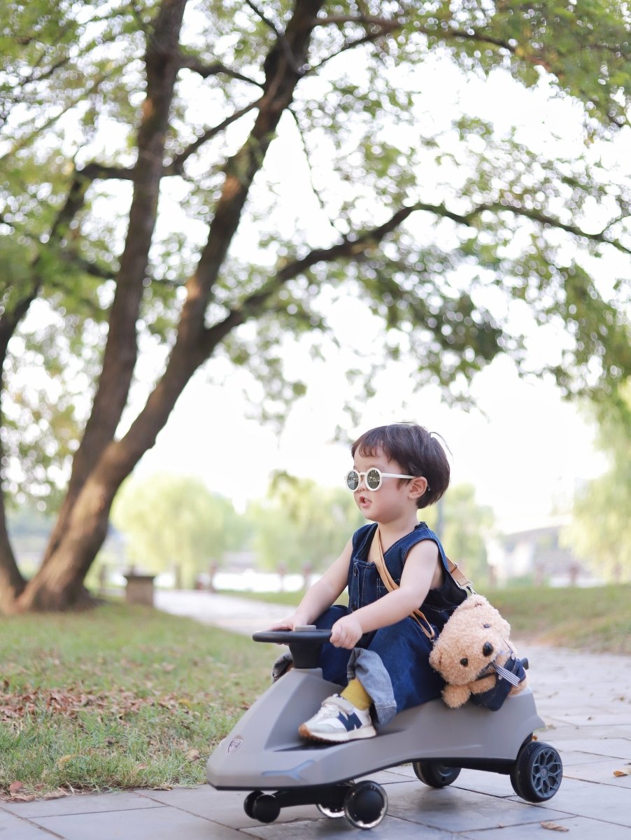 Super Racing 2-4Yrs Charcoal Swing Car With Music-2