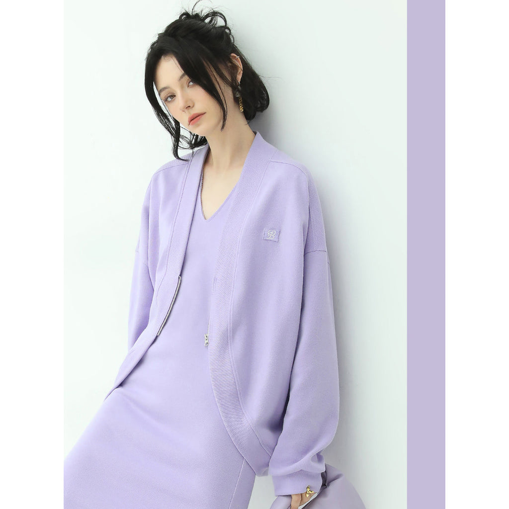 Sweet Relaxed Fit Lavender Cardigan-1