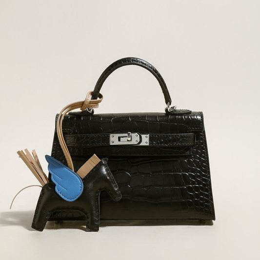 Swift Textured Leather Structured Top Handle Bag-0