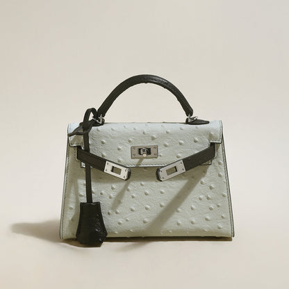 Swift Textured Leather Structured Top Handle Bag-2