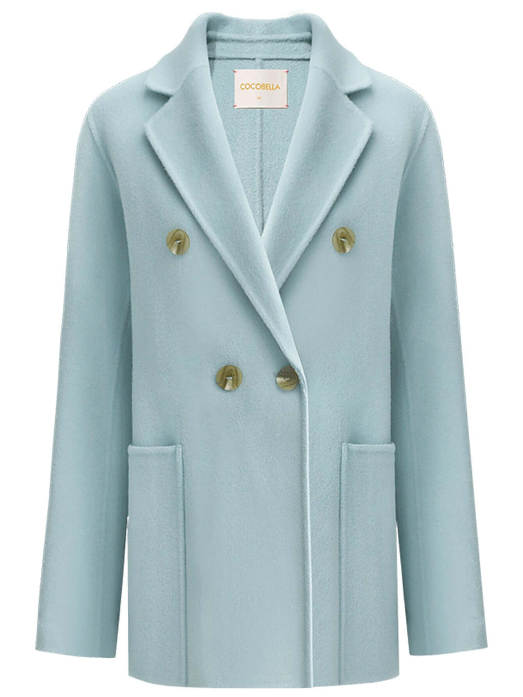 Tailored Powder Blue Double Breasted Wool Coat-3