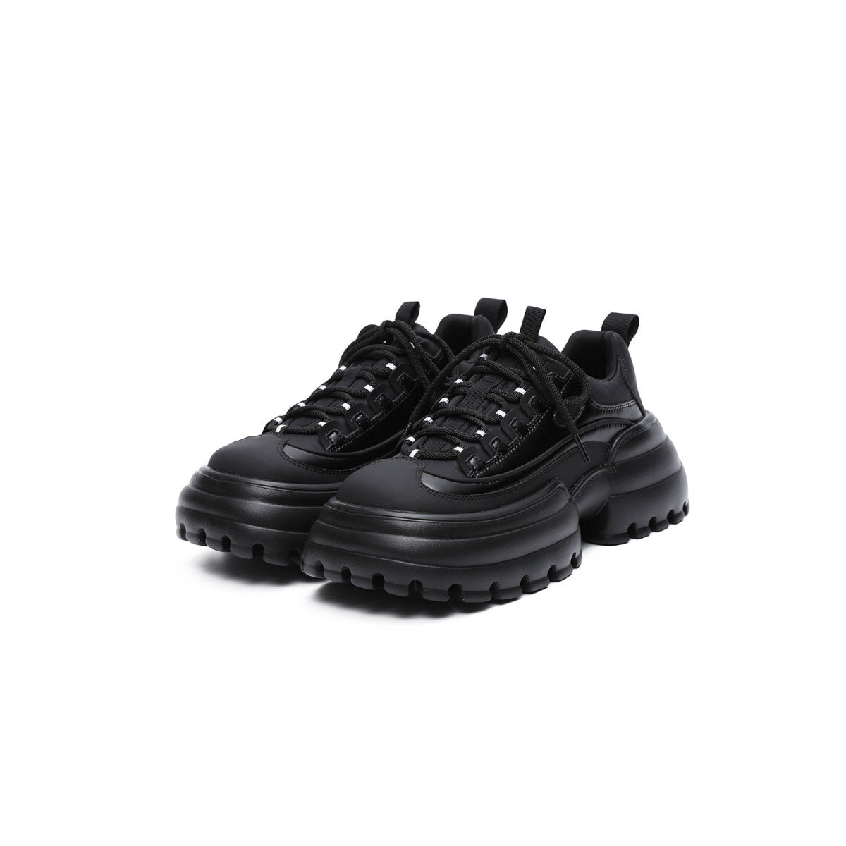 Thick Gear Heel Platform Lace Ups-2