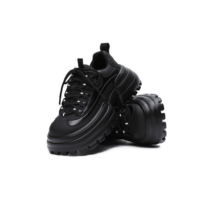 Thick Gear Heel Platform Lace Ups-4