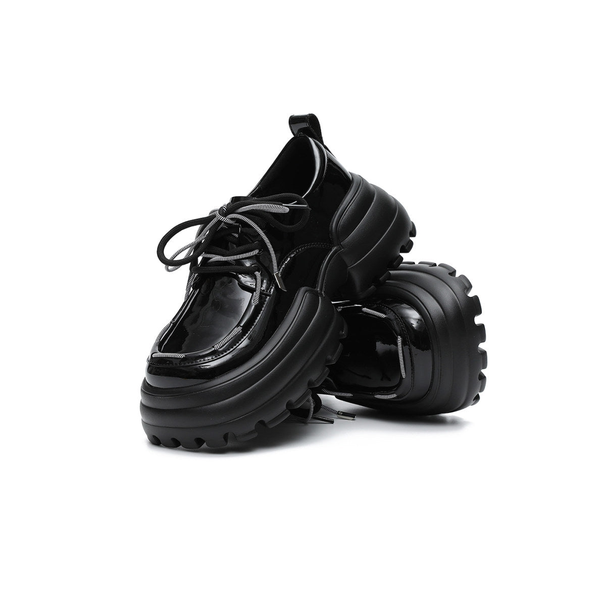 Tokyo High Platform Patent Lace Ups-3