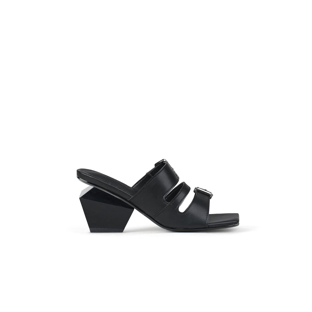 Triple Strap Heeled Mules-2